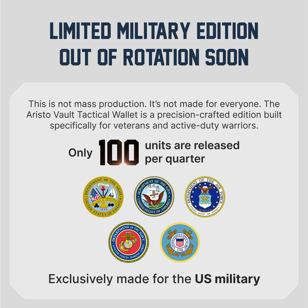 Aristo Vault® Tactical Wallet - Military Limited Issue - The Wallet That Holds the Most Cards in the World