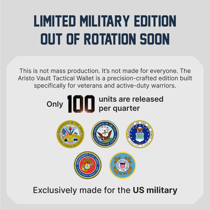 Aristo Vault® Tactical Wallet - Military Limited Issue - The Wallet That Holds the Most Cards in the World